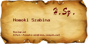Homoki Szabina névjegykártya
